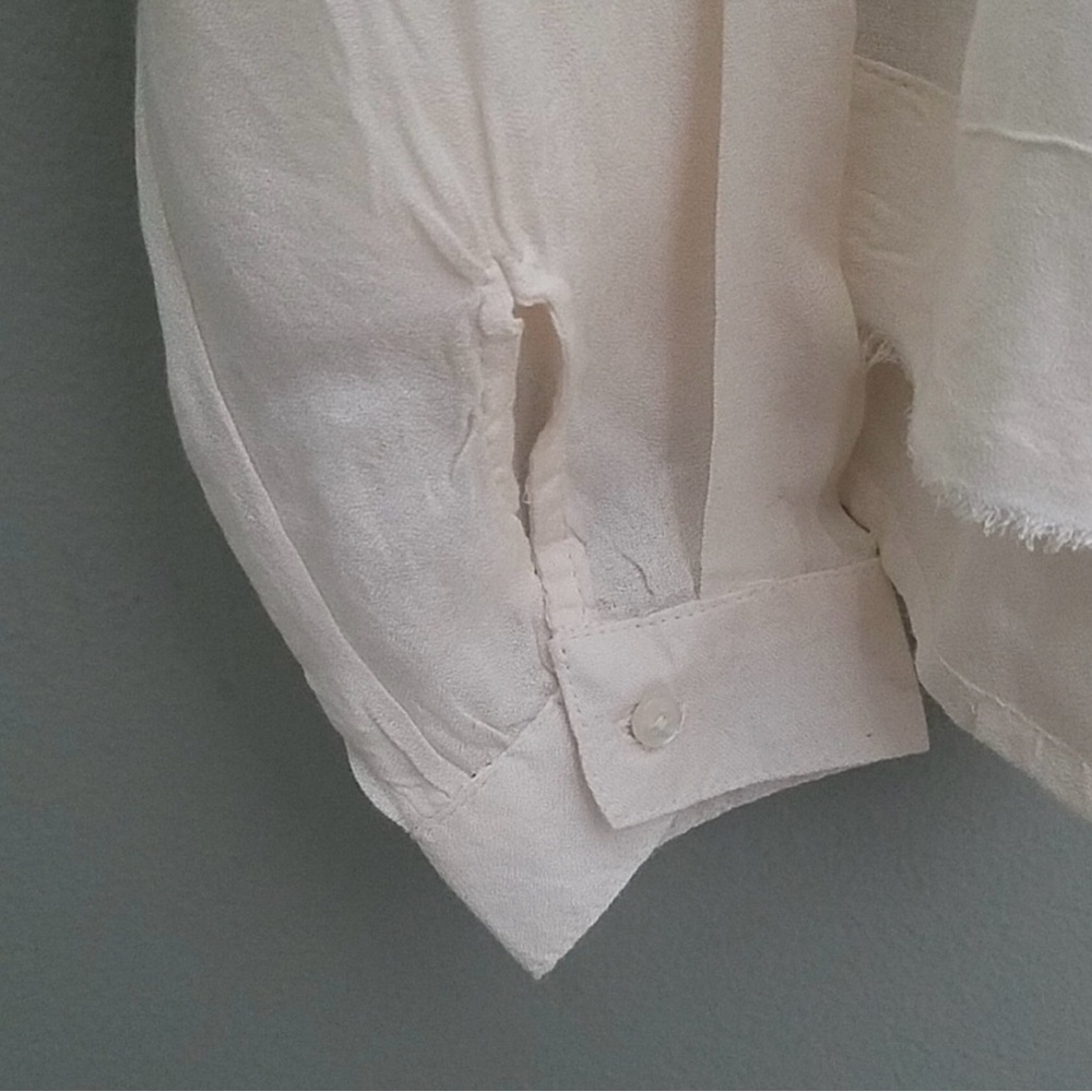 Silver Jeans Off White Embroidered & Embellished Boho Top - Large NWT. FABULOUS! - Picture 5 of 12